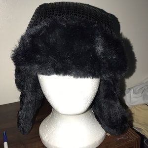 Glittered Fur Hat